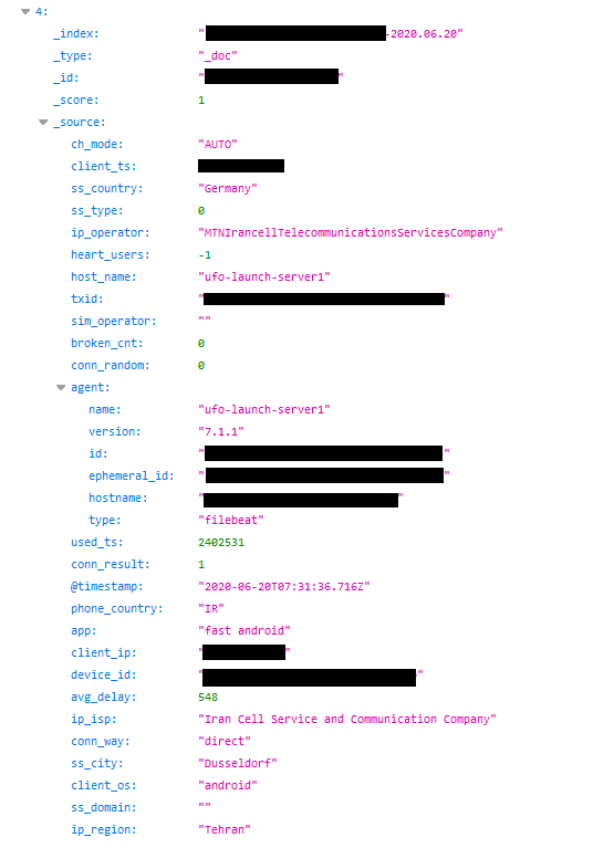 Graphic showing personal information being leaked following VPN data breach
