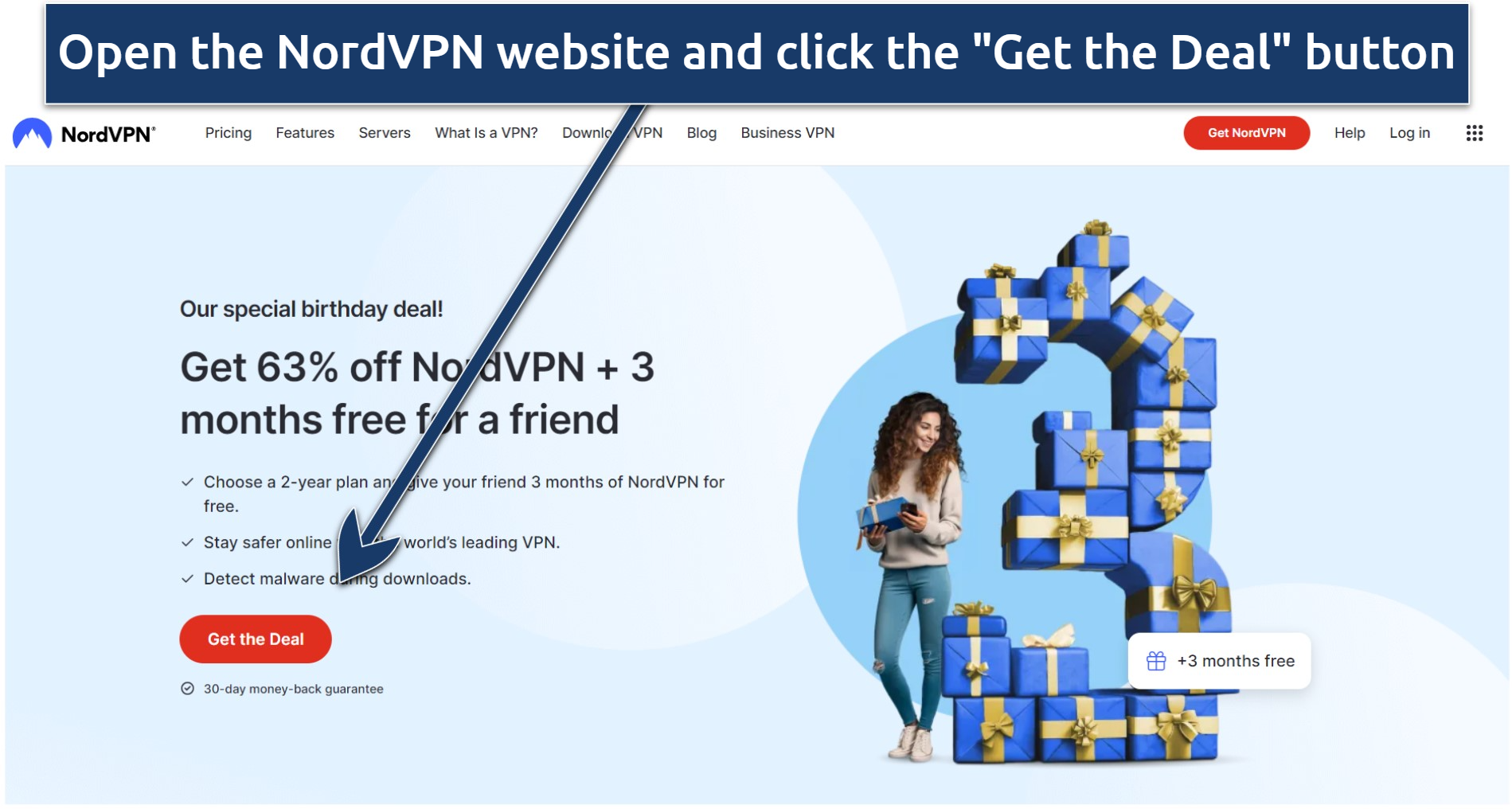 Image showing how to sign up for NordVPN