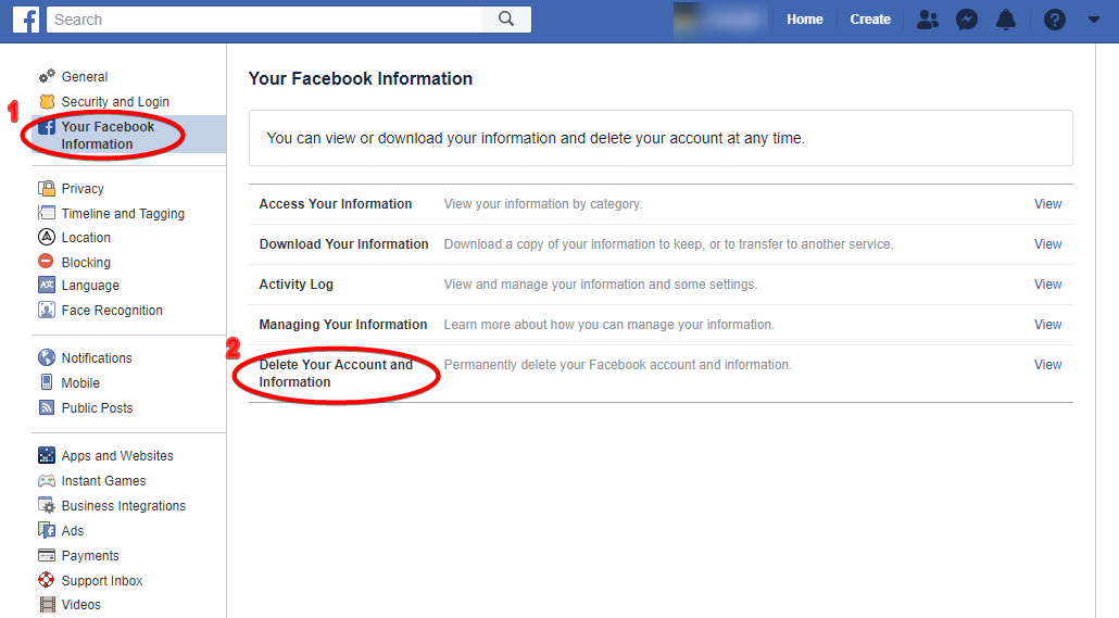 How to deactivate facebook easylasem