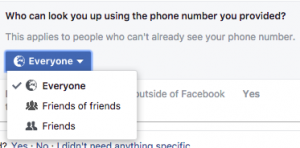 Facebook's who can look up the phone number