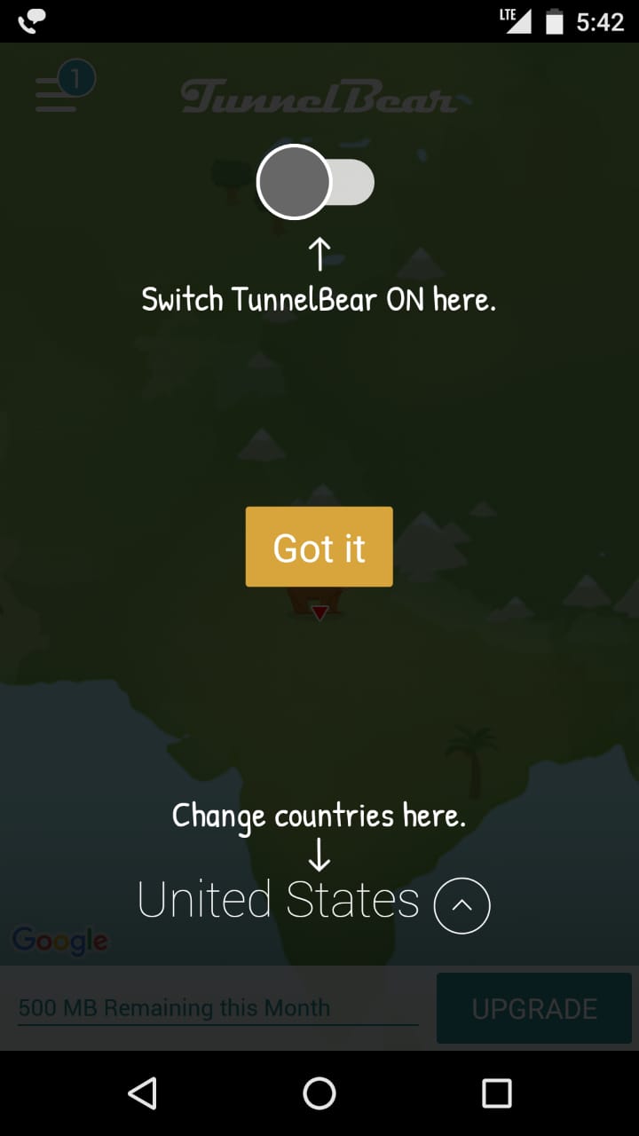 how to use tunnelbear on window