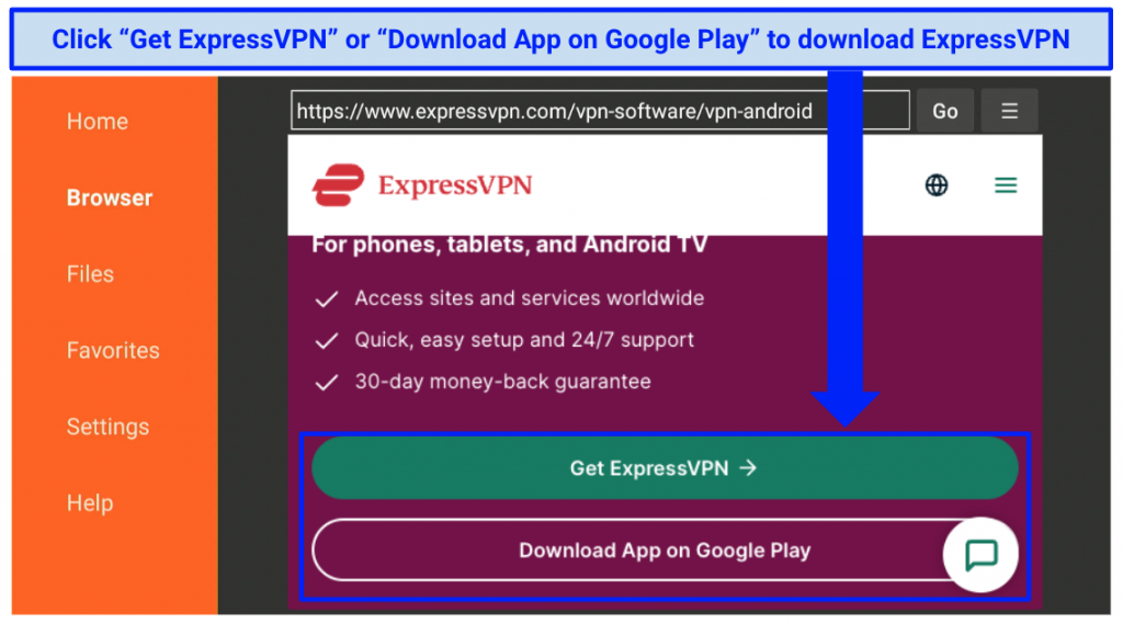 A screenshot showing it's easy to download ExpressVPN on Firestick