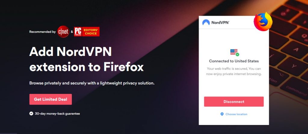 add cyberghost vpn extension to firefox