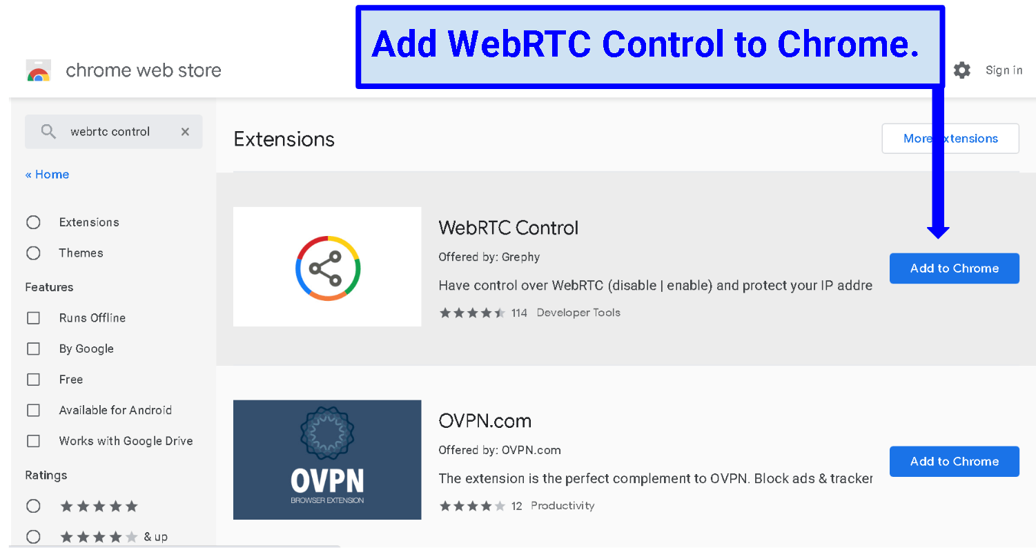 Disable webrtc