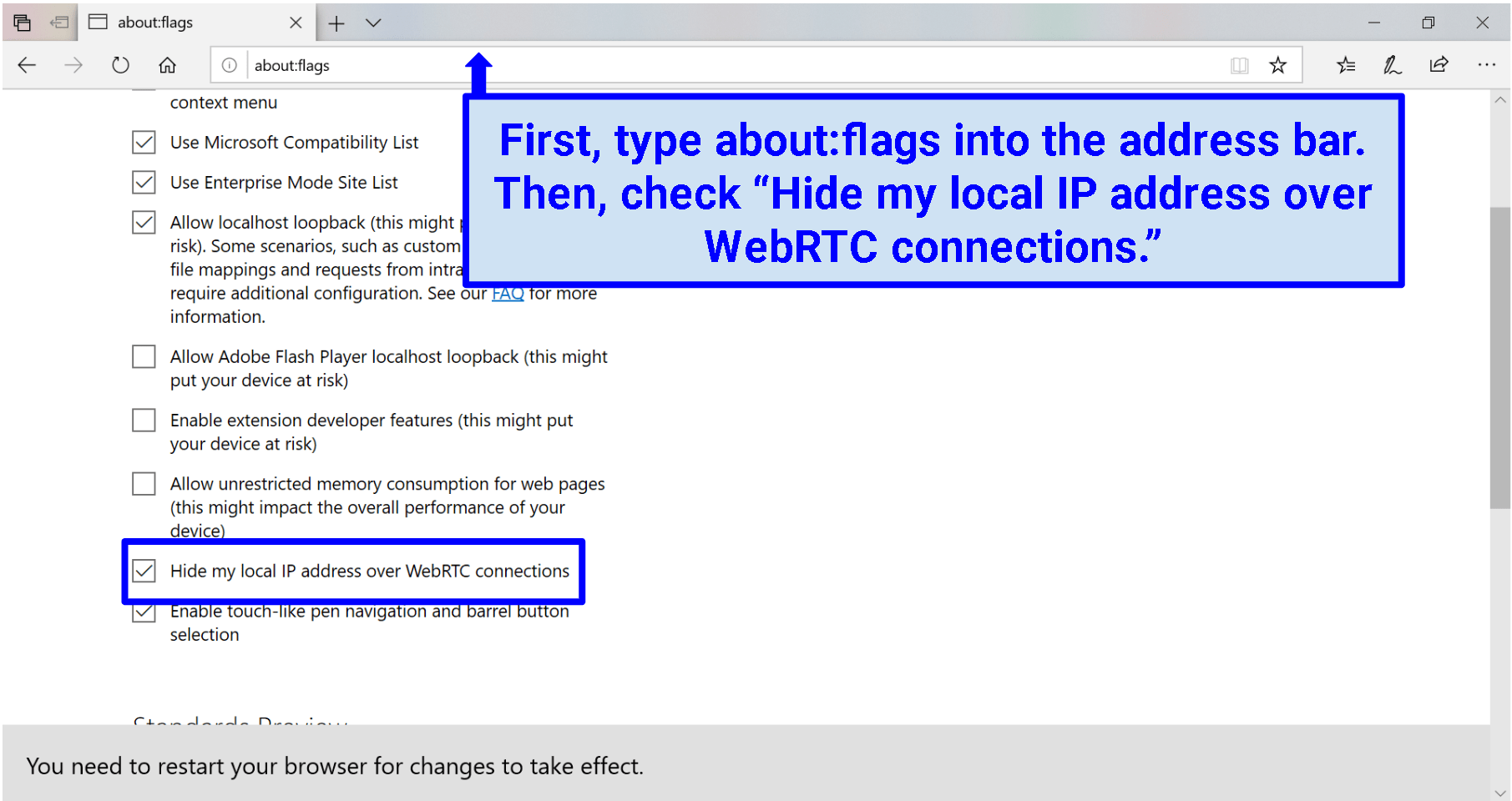 how to block websites edge