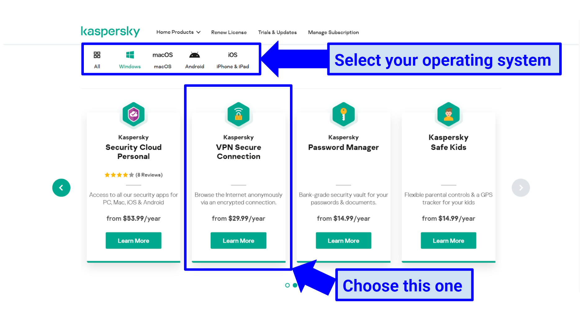 Касперский secure connection