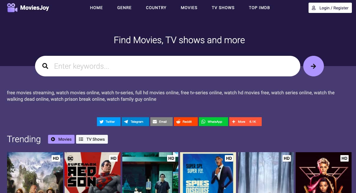 websites to watch movies for free without signing up or downloading