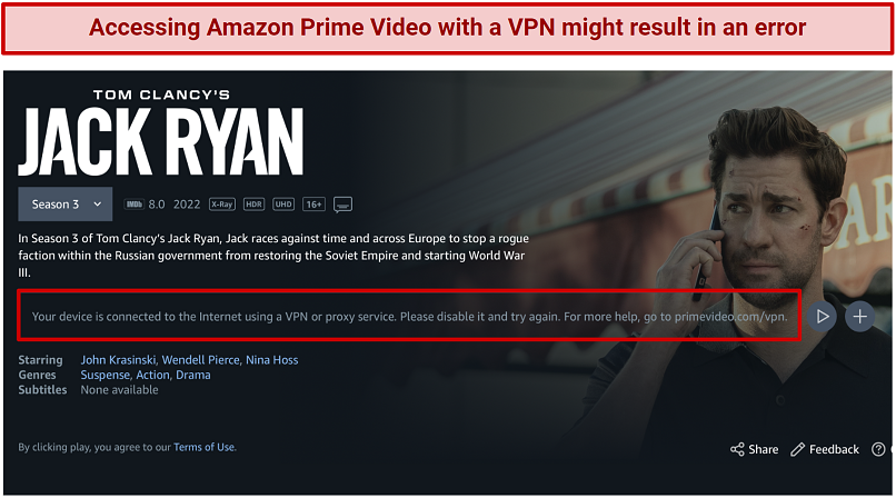 Vpn not working with best sale amazon prime