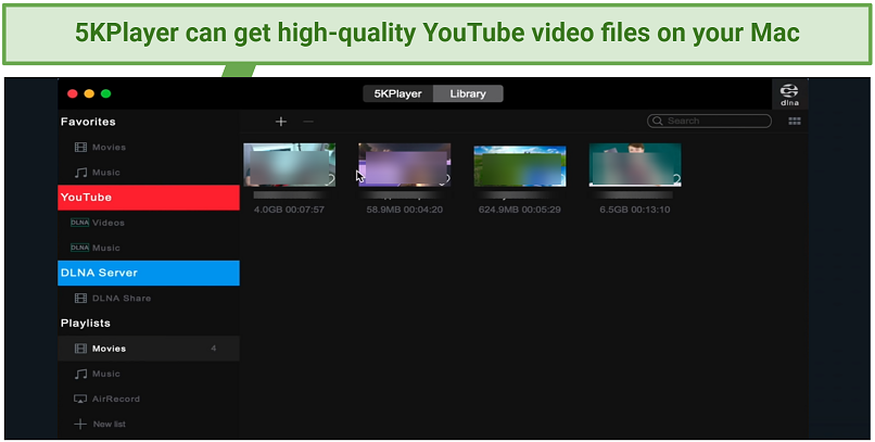 Picture of 5KPlayer for downloading Youtube videos