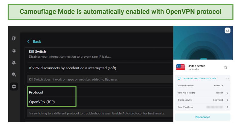 Screenshot of Surfshark's OpenVPN settings