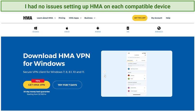  HMA VPN For Business, Win, Mac, iOS, Android, Linux, Routers