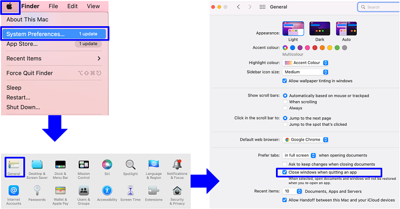 A screenshot of the Apple's System Preferences