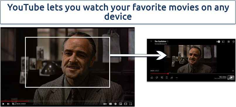 A screenshot showing YouTube's desktop and mobile user interfaces