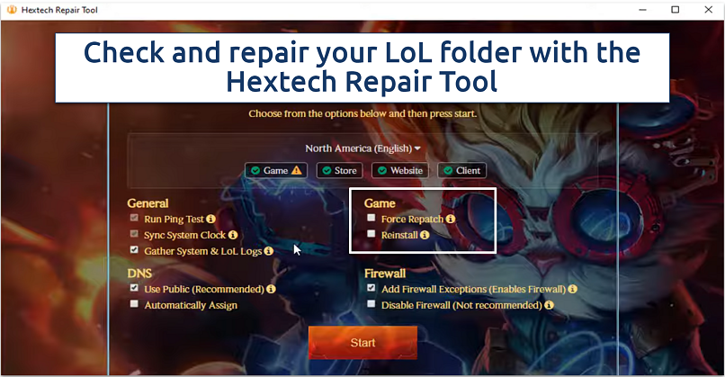 Image of HexTech tool to fix LoL lags & FPS issues