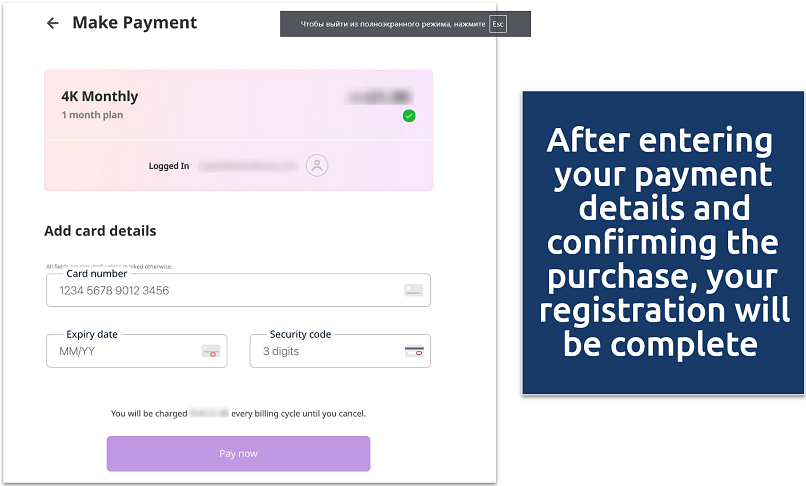 Screenshot of the ZEE5 payment page