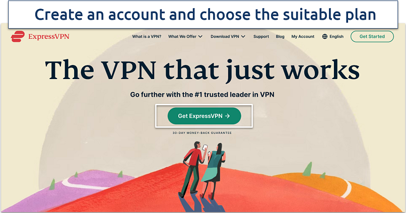 Screenshot of the ExpressVPN official page