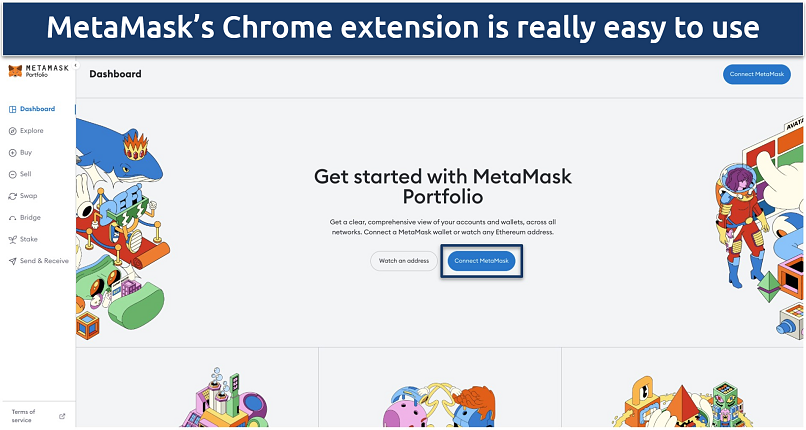 Screenshot of MetaMask Chrome extension dashboard