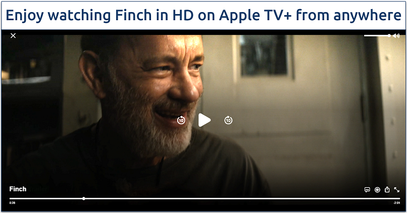 A screenshot showing Finch movie