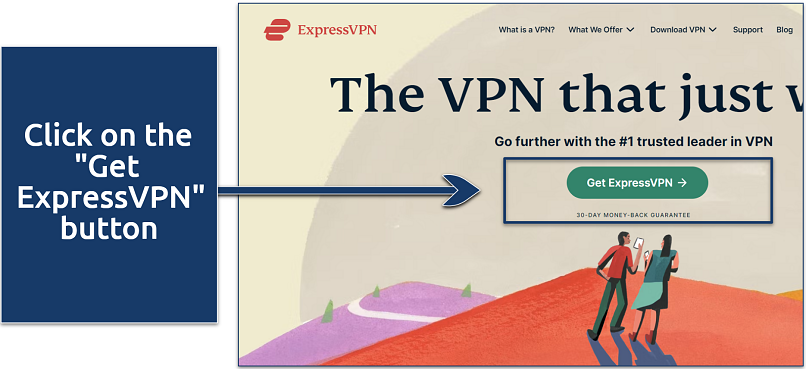 A screenshot showing the ExpressVPN's account registration page