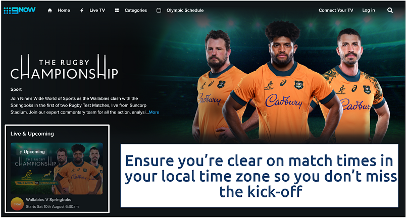 Screenshot of the 2024 Rugby Championship preview page