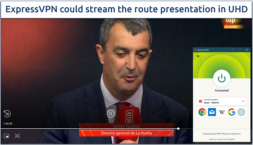 Screenshot of the official course presentation of La Vuelta 2024