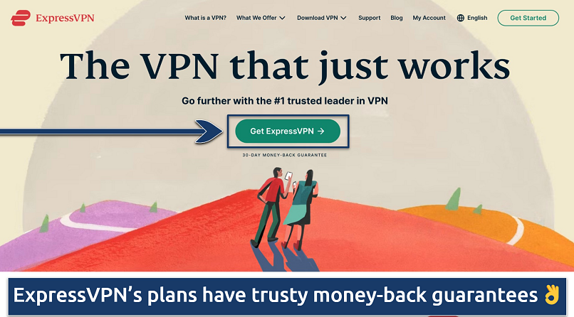 Screengrab of the ExpressVPN website