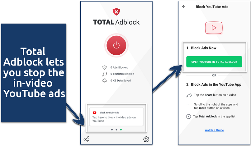 Screenshot of the Total Adblock app