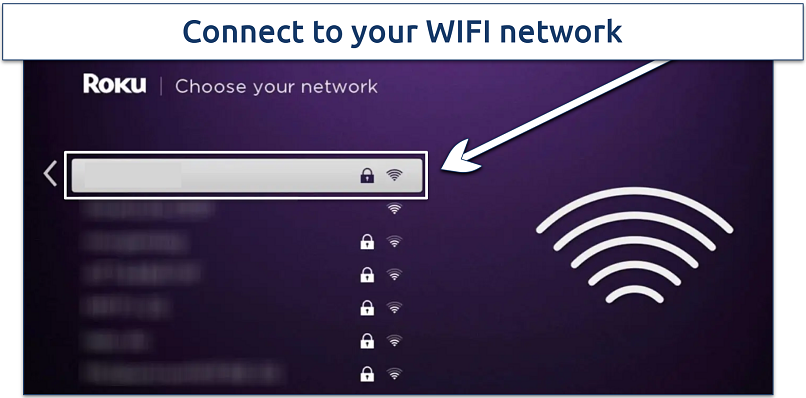 Screenshot of Roku's wireless networks page