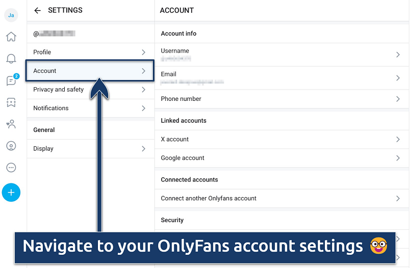 Screenshot showing the process of deleting your OnlyFans account