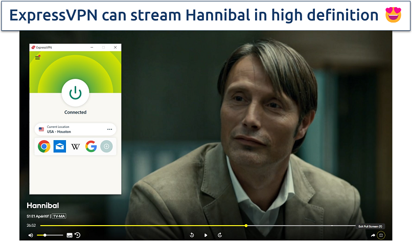 Image showing the streaming of Hannibal on Pluto TV website